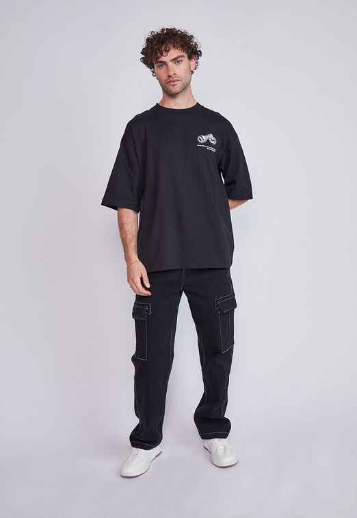 Polera Hombre Tuerca Negro Sioux