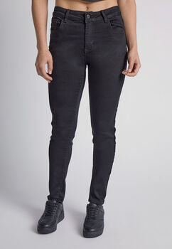 Jeans Mujer Basico Skinny Negro Sioux   