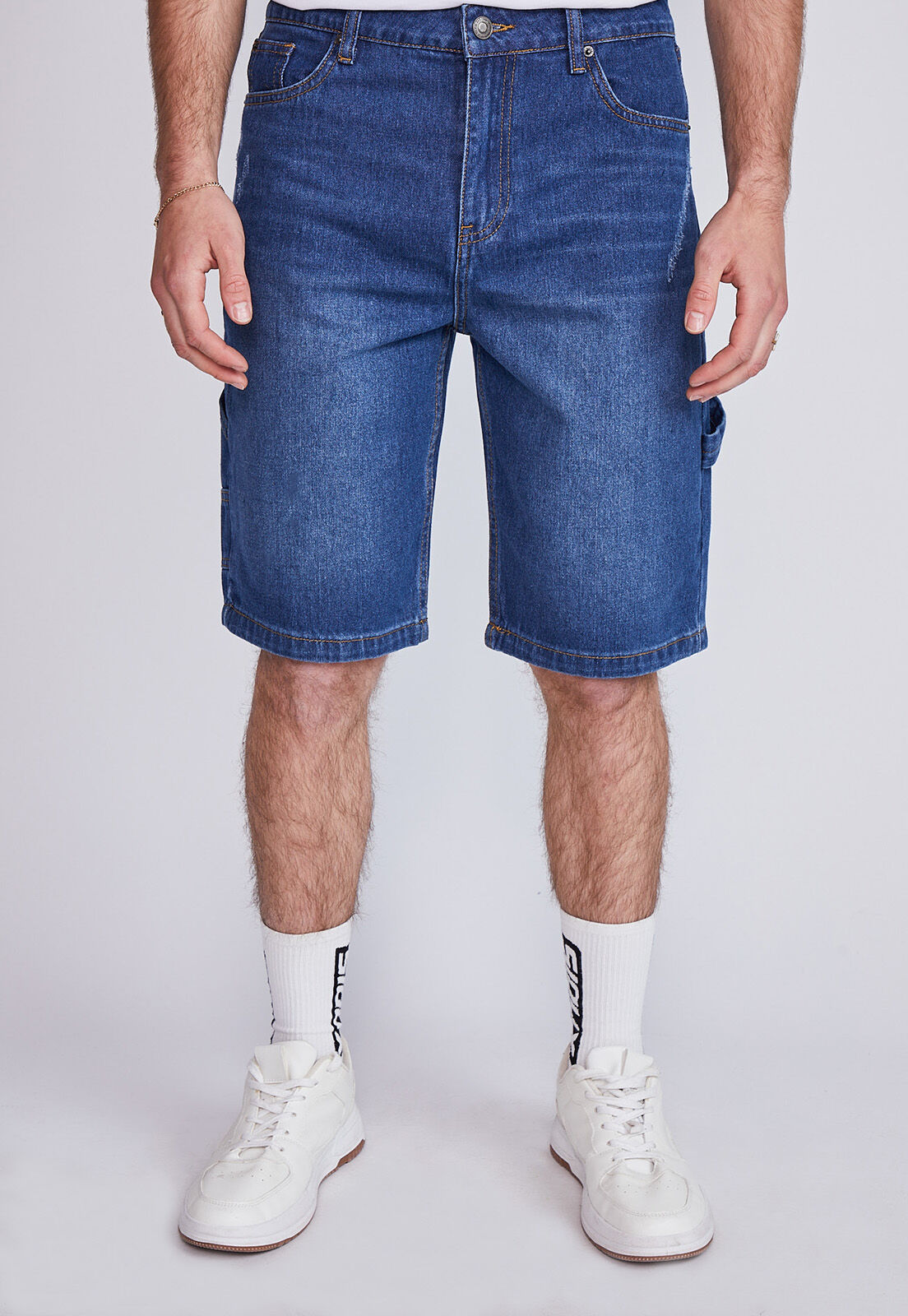 Pantalon corto azul 2025 hombre