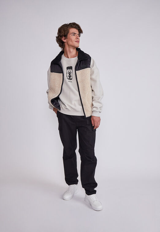 Chaqueta Polar Hombre Negro Sin Mangas Sioux