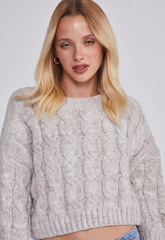 Sweater Mujer Trenzas Beige Sioux