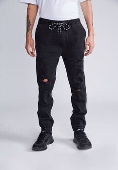 Jeans Jogger Negro Sioux